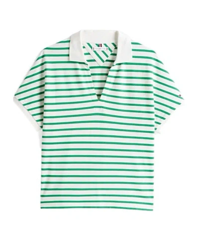 Tommy Hilfiger Striped Polo Shirt In Green