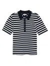 Tommy Hilfiger 1985 Regular Pique Stripe Womens Polo In Blue