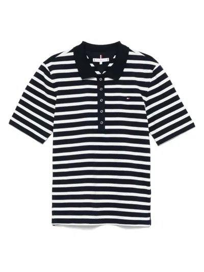 Tommy Hilfiger Striped Polo Shirt In Blue