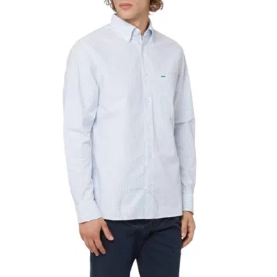 Tommy Hilfiger Striped Poplin Ithaca Shirt In Blue