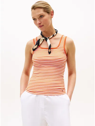 Tommy Hilfiger Striped Ribbed Tank Top