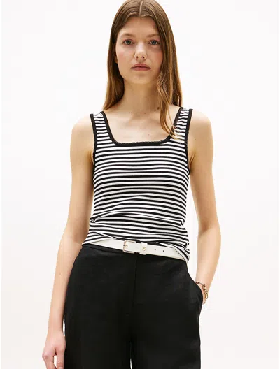 Tommy Hilfiger Striped Ribbed Tank Top
