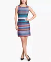 Tommy Hilfiger Striped Scuba Sleeveless Dress In Multicolor In Multi