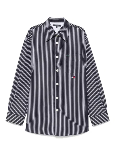 Tommy Hilfiger Striped Shirt In Blue