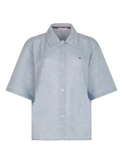 Tommy Hilfiger Striped Shirt In Blue