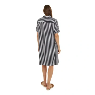 Tommy Hilfiger Striped Shirt Dress In Blue