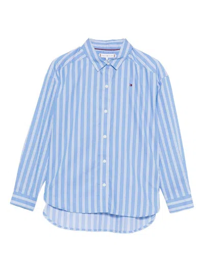 Tommy Hilfiger Kids' Striped Shirt  In Blue