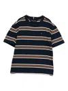 Tommy Hilfiger Striped Short-sleeved T-shirt  In Black