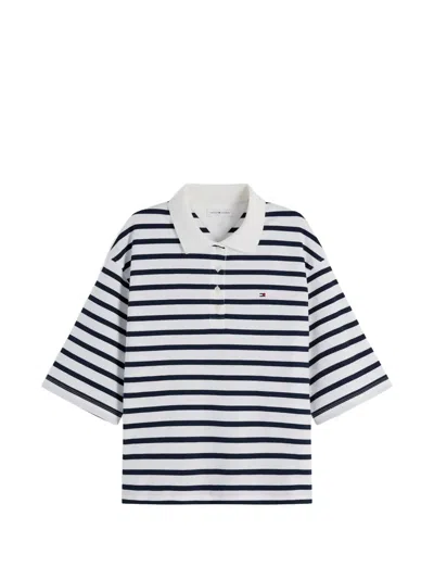 Tommy Hilfiger Striped Short-sleeve Polo Shirt In Multi