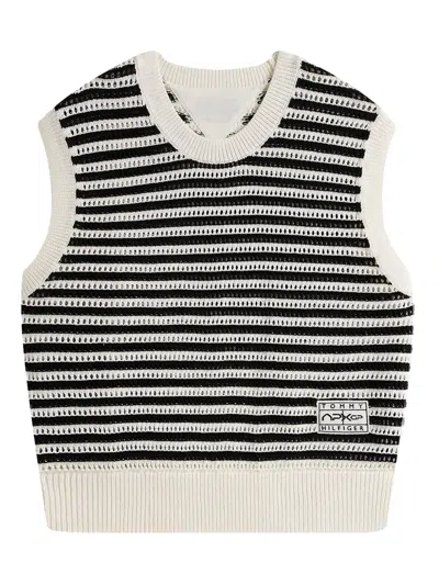 Tommy Hilfiger Striped Sleeveless Sweater