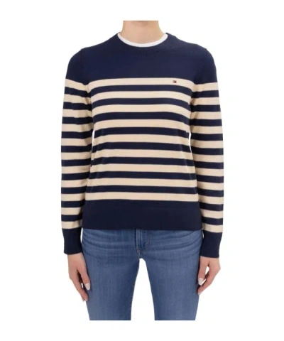 Tommy Hilfiger Striped Sweater In Blue