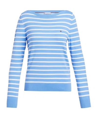 Tommy Hilfiger Striped Sweater In Blue