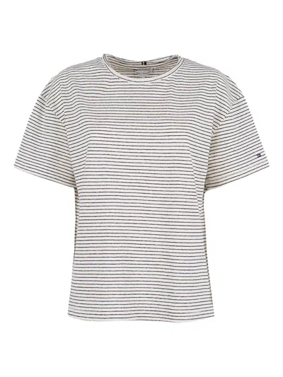 Tommy Hilfiger Striped T-shirt In Neutral