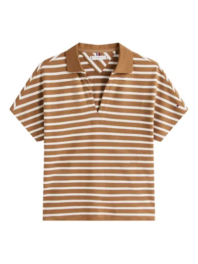 Tommy Hilfiger Striped T-shirt In Brown