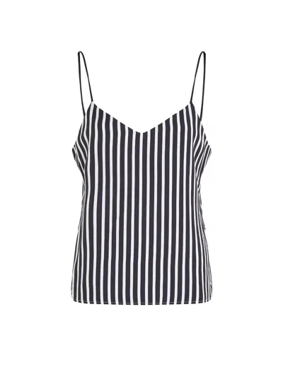 Tommy Hilfiger Striped Tank Top With Thin Straps In Bold Stp/desert Sky