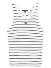 Tommy Hilfiger Striped Vest In White