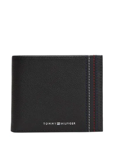 Tommy Hilfiger Striped-detail Wallet In Black