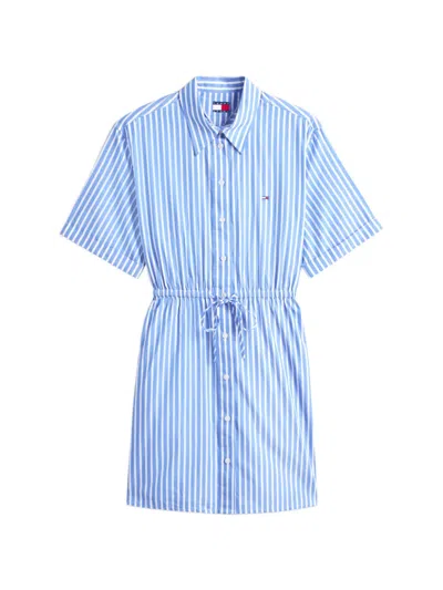 Tommy Hilfiger Striped-pattern Mini Dress In Blue