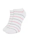 Tommy Hilfiger Stripe-pattern Ribbed-knit Socks In White