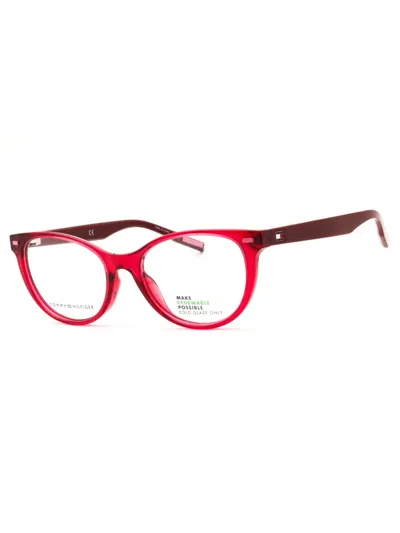Tommy Hilfiger Stylish Oval Women's Eyeglasses In Red