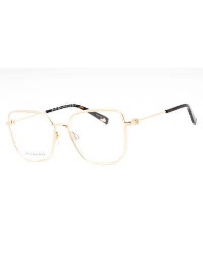 Tommy Hilfiger Stylish Rectangular Women's Eyeglasses - Th 2057 In Gold