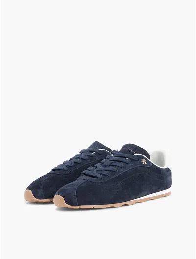Tommy Hilfiger Suede Ballet Sneaker In Space Blue