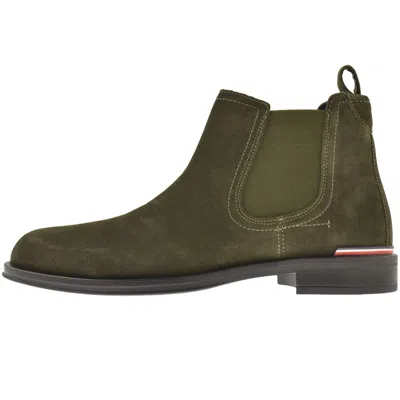 Tommy Hilfiger Suede Chelsea Boots Green