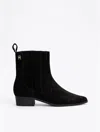 Tommy Hilfiger Suede Cowboy Chelsea Boot In Black