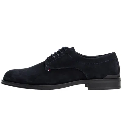 Tommy Hilfiger Suede Derby Shoes Navy In Blue