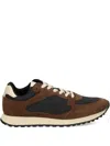 Tommy Hilfiger Suede Leather Panel Sneakers In Brown