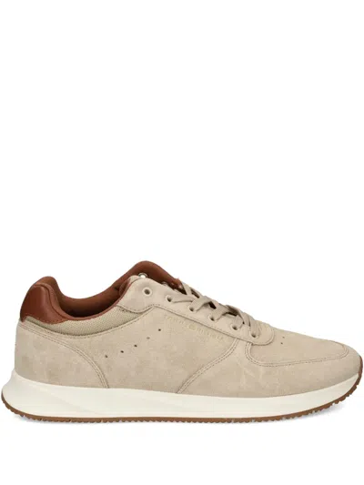 Tommy Hilfiger Suede-leather Sneakers In Neutral