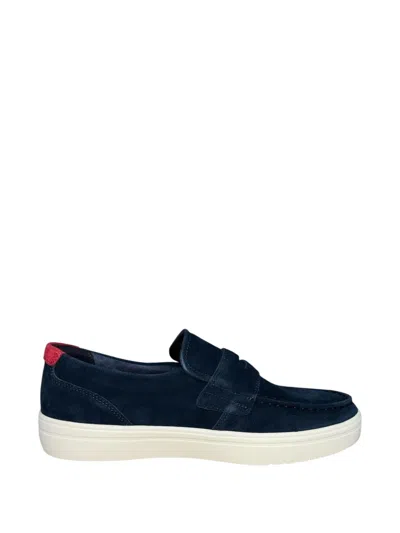 Tommy Hilfiger Suede Slip-ons In Blue