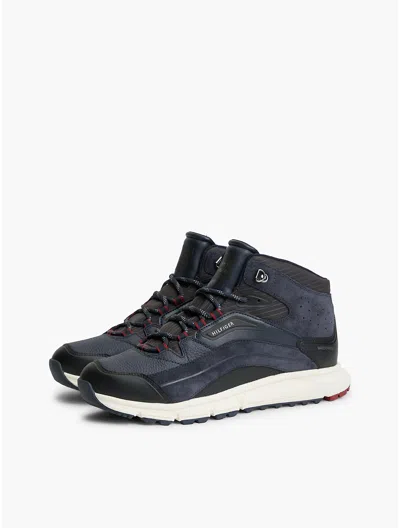 Tommy Hilfiger Suede Sneaker Boot In Blue