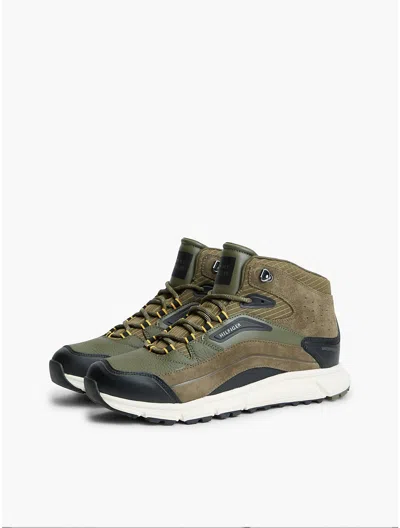 Tommy Hilfiger Suede Sneaker Boot In Gray