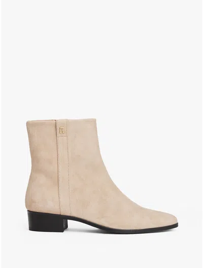 Tommy Hilfiger Suede Zip Ankle Boot