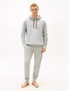 Tommy Hilfiger Sueded Cotton Jersey Lounge Jogger Pant In Gray