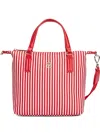 Tommy Hilfiger Summer Poppy Striped Tote Bag