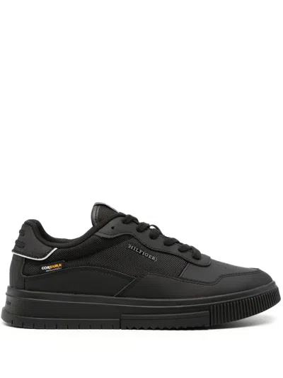 Tommy Hilfiger Supercup Lace-up Sneakers In Black