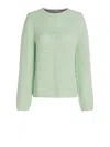 Tommy Hilfiger Pointelle Crew-neck Sweater In Green