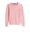 Tommy Hilfiger Embroidered Logo Pullover In Pink