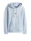 Tommy Hilfiger Drawstring Hooded Hoodie In Blue