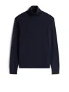 Tommy Hilfiger Turtleneck Wool Sweater In Blue