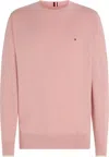 Tommy Hilfiger Classic Crew Neck Pullover In Organic Cotton In Rosa Chiari E Naturali