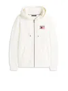 Tommy Hilfiger Embroidered Monotype Logo Zip Hoodie In White