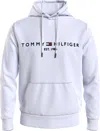 Tommy Hilfiger Men's Embroidered Logo Hoodie In Bianco Chiari E Naturali