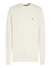 Tommy Hilfiger Man Sweater Ivory Size Xl Organic Cotton In Bianco Neutri