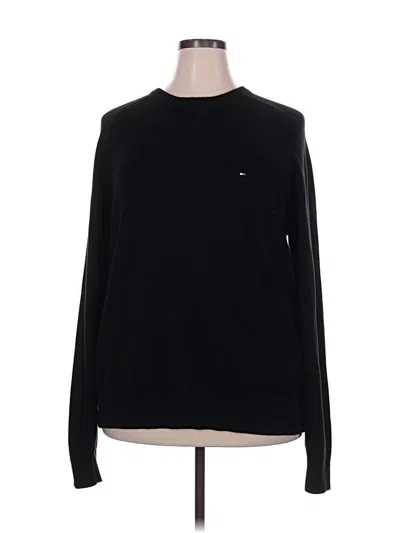 Pre-owned Tommy Hilfiger Sweatshirt In Black
