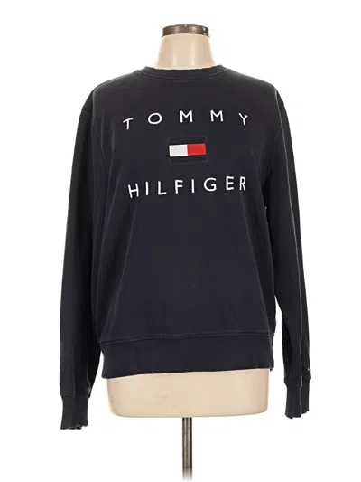 Pre-owned Tommy Hilfiger Sweatshirt In Black