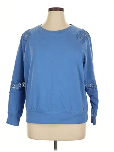 Pre-owned Tommy Hilfiger Sweatshirt In Blue