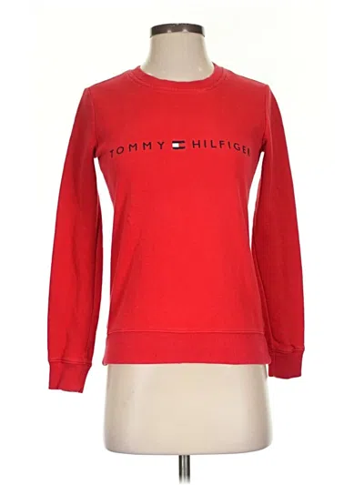 Pre-owned Tommy Hilfiger Sweatshirt In Red